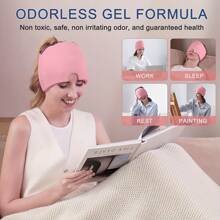 1 pieza Gorra de enfriamiento, Diadema/Capucha de gel reutilizable para alivio, Diseño de doble capa para relajación de ojos y cabeza