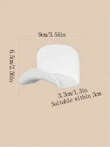 1pc Plastic Wall Mount Hanger Rack For Bags, Headphones, Ties, Scarves, Headset, Bluetooth Earphones Storage, Suitable For Dorm, Entryway No-Drill