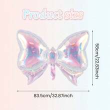 1pc/3pcs Rainbow Transparent Bow Design Balloon, For Wedding Decoration, Gender Reveal, Birthday Party, Engagement, Valentine's Day, Party Decor, Girl's Birthday Party, Photography Prop, Anniversary, Gathering Decor