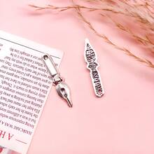 22pcs Antique Silver Teacher's Day/Graduation Charm Set - 11 Styles (2pcs Each) For DIY Jewelry Making - One Size Fits All - View 20