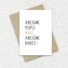 New Parents Congratulations Greeting Card With Envelope, Baptism, Pregnancy Celebration Card, Suitable For Anyone, Funny Greeting Card, Humor Card