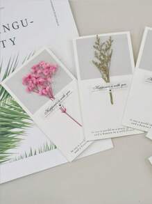5 Stücke Blumenstrauß Dankeskarten, handgeschriebene Karten für Muttertag, Vatertag, Hochzeiten, Jahrestage, Abschlüsse, Geburtstage und andere Anlässe, Schulmaterial, Schulanfang