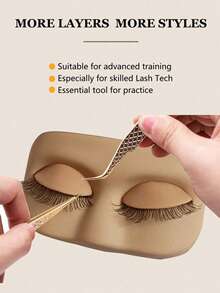 HMQ beauty 1 pieza Ojo de práctica de silicona, herramienta desmontable para extensión de pestañas, esencial para instituciones de entrenamiento de principiantes en extensión de pestañas - Multicolor - Ver 4