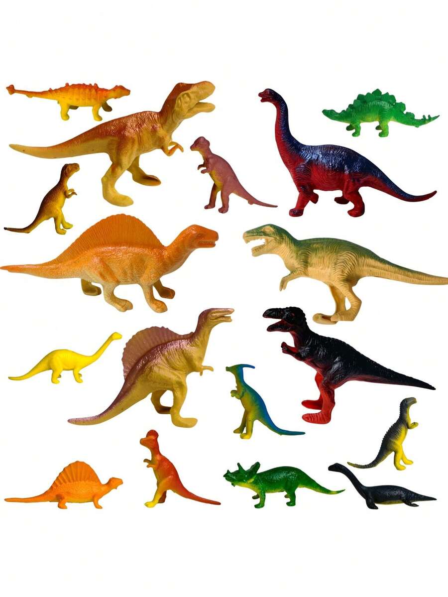 KIT 33 Toy Animals Miniature Forest Farm Dinosaurs Miniature Toy Animals - KHỦNG LONG - XẤP XỈ. 18 CHIẾC - Xem 1