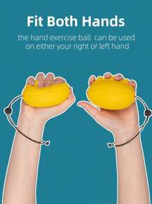 1 Stück Therapie Ball für Erwachsene und Senioren mit verstellbarem Handgelenkgurt, Handtrainer für Kraft, Handmassageball
