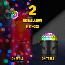 2pcs Remote Control DJ Lighting Disco Ball, RGB Strobe Stage Par Lamp With 7 Lighting Modes, Sound Activated For Home Room, Party, Birthday, DJ, Bar, Karaoke, Halloween, Christmas, Wedding Show, Club - Two Pack - View 6