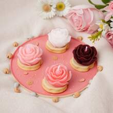 4pcs/9pcs Creative Rose Aromatherapy Candle Set Gift Box, Suitable For Wedding Venues, Restaurants, Living Rooms, Yoga Studios, Meditation, Birthday Candles, Mother's Day Gifts, Valentine's Day Gifts, Birthday Gifts, Adult Gifts, Easter, Home Decoration, Room Decoration, Fragrance Enhancement And Odor Removal.