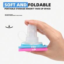 WRELS 1pc 150/250ml/500ml Gradient-Colored, Stylish, Portable, Foldable And Lightweight Soft Water Bottle For Running Hiking Cycling