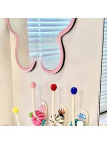 4pcs Multi-Purpose Hanging Hooks, Creative Hair Ties Hair Hoops Organizer Racks, Hairpins Hairbands Elastic Ponytail Holders Adhesive Hooks, Jewelry Accessories Storage