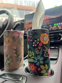 汽车纸巾盒，圆形花朵旅行纸巾架，圆柱形纸巾筒，适用于汽车杯架、家庭浴室办公室、春花汽车纸巾、带面巾的圆形汽车纸巾架，适用于婚礼、生日、派对、汽车杯架、旅行者架、圆柱形散装花杯架、面巾纸、旅行补充品、汽车餐巾盒、圆形容器、纸巾盒架、餐巾架、节日家庭聚会、厨房餐桌装饰 - 彩色 - 查看 20