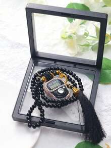 1pc Crystal Muslim Tasbih Prayer Beads Gift Set, Electronic Counter, Square Gift Box, Multiple Colors Available - Multicolor - View 6