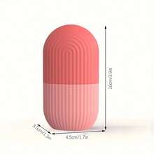 Professional Ice Roller For Face & Eyes - Cryotherapy Facial Massager With Moldable Cubes | Reduce Puffiness, Contour Skin & Boost Glow | Leakproof Reusable Design For Spa-Like Skincare (Morning/Post-Workout/PM Routine) - Pink - View 3