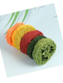 兔子咀嚼玩具，适合兔子宠物牙齿咀嚼玩具，有机天然丝瓜络咀嚼玩具，手工材料玩具，适合豚鼠仓鼠兔子大鼠