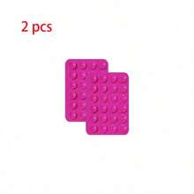 2pcs 24-Hole Silicone Suction Cup Phone Holder, Portable Mount Stand For Various Phone Cases, Non-Slip Adhesive For Video Calls, Selfie
