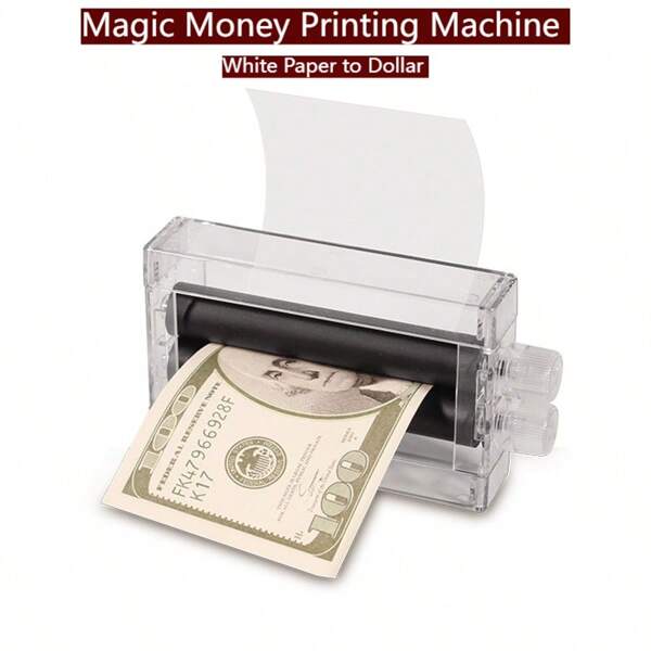 2025 Neu - 1 Stück Gelddruckmaschine - Magic Gelddruckmaschine - Magic Trick Requisiten - Weißes Papier zu Dollarnote Spielzeug - Bühnenrequisiten - Geburtstagsgeschenk - Weihnachtsgeschenk - Halloween Geschenk - Perfektes Geschenk - Gadgets - Spielzeug