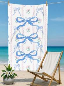 1pc Soft, Absorbent, Multipurpose, Quick Dry Beach Towel With Rainbow Design, Suitable For Beach And Pool - Tropical Style, Washable, Fade-ResistantTravel Essentials Travel Accessories Beach Essentials - Multicolor - View 16