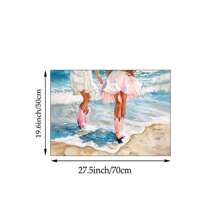 1pc Pink & Preppy Cowgirl Boots Wall Art Picture Girly Prints Canvas Paintings Ocean Coastal Posters Retro Western Decor For Bedroom, Living Room, Or Apartment Room Decor Gift For Her Unframed Or Framed