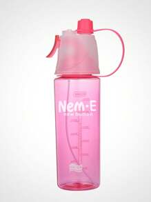 600ml Sports Water Spray Bottle - Leakproof Portable PC Water Bottle With Handle For Hiking, Gym, Travel - 2 In 1 Mist & Drink (Black/Green/Pink/Blue)