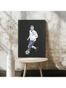 Set Of 1/3 Pcs Soccer Player Pop Wall Arts Soccer Star Posters Sports Printmaking Canvas Posters Printing Modern Stadium Living Room Bedroom Home Decoration Unframed-Style, Wall Art With Frame