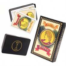 Spanish Plastic Playing Cards, Board Game With 40 Cards, Washable - Black - View 1