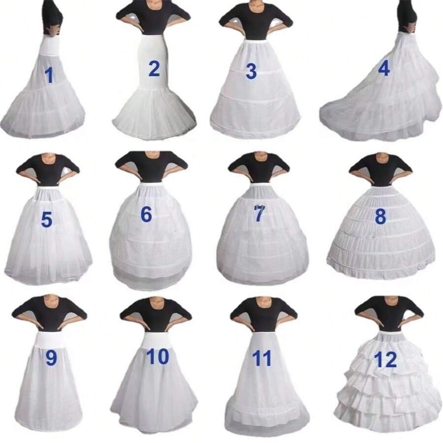 Braut Reifrock Unterrock, großflächig gerüschter Meerjungfrau-Stil, steifer Mesh-Krinoline mit 3-Ring 6-Stahl gerüschter Futter-Unterrock für Hochzeitskleid