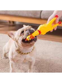 New Pets Dog Squeak Toys Screaming Chicken Squeeze Sound Dog Chew Toy Funny Yellow Rubber Vent Chicken 16cm 29cm 35cm,Christmas Present - Multicolor - View 9