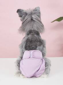 1pc Solid Color Female Dog Sanitary Pants, Menstrual Pants, Dog Physiological Pants, Replaceable And Washable Diaper, Dog Diaper, Menstrual Period Physiological Pants, Special Dog Products - Mauve Purple - View 15