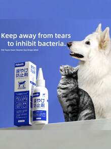 1 pièce Liquide Détachant pour Larmes de Compagnie 60ml - Pour Chiens et Chats. Solution de Nettoyage des Yeux. Élimination des Écoulements Oculaires et des Taches de Larmes. Nettoyage Doux et Efficace pour les Yeux des Chats et des Chiens. Empêche l'Accumulation des Écoulements Oculaires. Prévient l'Irritation des Yeux.