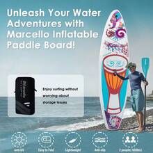 Paddle Board, 10'6 X 33" X 6" Ultra-Wide Inflatable Paddle Board For Adults, Lightweight  Board With Backpack, Pump, Waterprrof Phone Case Repair Kit For Yoga, Fishing, Surfing