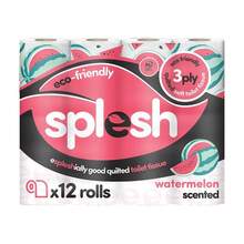 Splesh 72 Rolls Variety Pack 3 Ply Quilted Toilet Rolls  (12x Lemon, 12x Aloe, 12x Lavender, 12x Unscented White, 24x Watermelon) - 1 - View 7