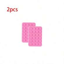2pcs 24-Hole Silicone Suction Cup Phone Holder, Portable Mount Stand For Various Phone Cases, Non-Slip Adhesive For Video Calls, Selfie