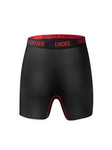 5 piezas Ropa interior ajustada y cómoda para hombres - Calzoncillos tipo bóxer largos y sueltos, cómodos para primavera, entrenamiento, deportes y uso casual - Suave, ligero, pantalones largos planos para hombres.