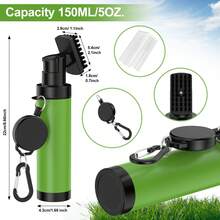 Golf Club Cleaning Water Brush, Pressure Sprayer Bottle With Pull Rope, Portable Golf Cleaning Brush, Upgraded 360° Spraying, Golf Accessories - Multicolor - View 4
