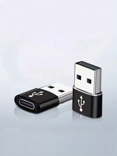 1 pieza Adaptador de USB a Tipo-C, apto para carga y transferencia de datos entre teléfonos, computadoras, cámaras con interfaz de USB a Tipo-C