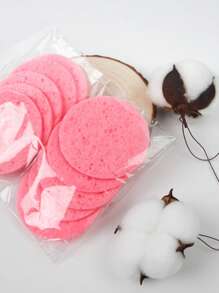8 Stücke Reinigungsschwämmchen Beautywerkzeug feuchtigkeitsspendende runde Holzzellstoff-Baumwollpads zum Waschen und Tiefenreinigung des Gesichts