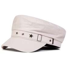 1Piece Men Vintage Star Navy Cap Outdoor Sunscreen Leisure Hat Spring Autumn Travel Tourism Beach Vacation - 米色 - 查看 8