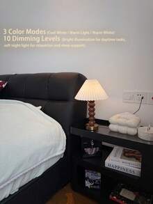 1 Stück Tischlampe mit Holzoptik, geeignet für Wohnzimmer, Büro, Hotelbadezimmer, Outdoor Camping, Eid Geschenk, Schlafzimmer, Lesen, Studenten, Kinder, Dekoration, Schwangerschaft, Sensor, Gebetsecke, im italienischen, minimalistischen, europäischen, chinesischen, französischen, modern arabischen Stil, minimalistisches islamisches Design, Oase gemischter Stil