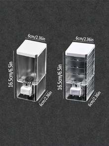 1/2 件（500 毫升）洗手液分配器壁挂式皂液乳液分配器，适用于浴室，一个壁挂式皂液分配器，塑料手动按压洗发水和乳液分配器，以及一个壁挂式皂液分配器，用于无香液体洗手液 - 无汞塑料，适用于洗发水、洗手液、厨房、护肤乳液 - 酒店和浴室 - 彩色 - 查看 4