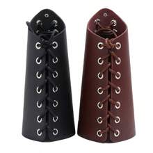 1pc Medieval Knight Style PU Leather Punk Rivet Arm Sleeve Bracers, Cosplay Accessories For Men