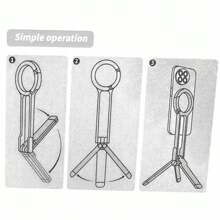 Magnetic MagSafe Phone Holder, Outdoor Mountaineering Selfie Portable Live Broadcast Photography Desk Tripod, All-Metal Slouchy Person Design