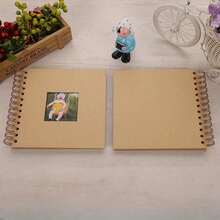 1 Stück elegantes DIY Sammelalbum Album 7"X7" - Kraftpapier Seiten, 20 Seiten | Ideal zum Aufbewahren von Hochzeits- und Jahrestags-Erinnerungen, perfektes Geschenk
