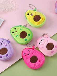 Cartoon Coin Purse, Cute Plush Backpack Pendant, Avocado Small Funny Girl Coin Pouch