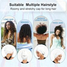 قبعة سباحة سيليكون فائقة الحجم لذوي الشعر الطويل - قبعات السباحة للنساء والرجال - قبعة مقاومة للماء وآمنة ومريحة ومتينة للاستخدام في المسبح والشاطئ