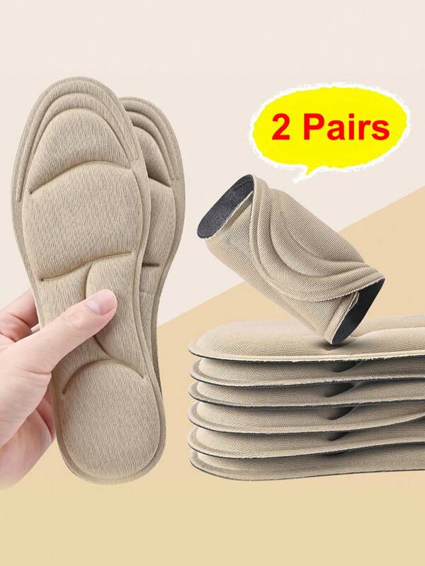 2 زوج من رقائق الحذاء المصنوعة من رغوة الذاكرة 5D، قابلة للارتداح مع دعم القوس ، ذات مرونة عالية ملائمة للجري والأحذية الرياضية