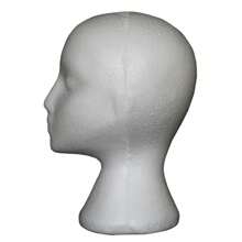 Deflection Doll Polystyrene Styrofoam Foam Model Stand Wig Hair Hat Headset White Mannequin Head Display Stand Rack Holder