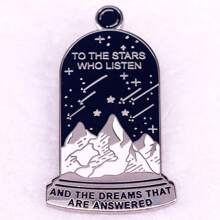 1 pieza Broche de esmalte con diseño de montaña y estrellas, adecuado para bolsos, ropa, mochila de uso diario para la escuela, oficina, camisas, chaquetas, joyería, Navidad, Halloween