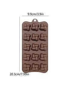 各种硅胶巧克力和糖果模具 - 不粘，包括花朵、心形、郁金香、玫瑰形状，适合 DIY 烘焙和工艺品 - 棕色 - 查看 13