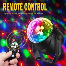 2pcs Remote Control DJ Lighting Disco Ball, RGB Strobe Stage Par Lamp With 7 Lighting Modes, Sound Activated For Home Room, Party, Birthday, DJ, Bar, Karaoke, Halloween, Christmas, Wedding Show, Club - Two Pack - View 5