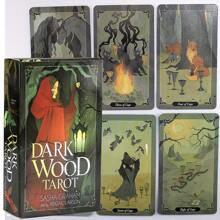 1 pieza - Un juego completo de cartas de tarot de madera oscura de Abigail Larson y Sasha Graham, 78 cartas, edición estándar