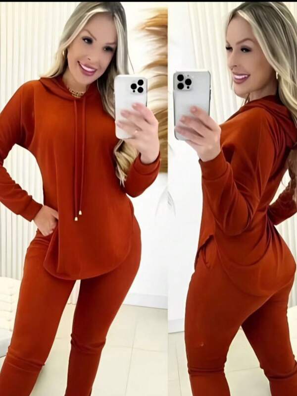 CONJUNTO DE FRIO FEMININO LANZINHA CALÇA E BLUSA DE FRIO  QUENTINHO